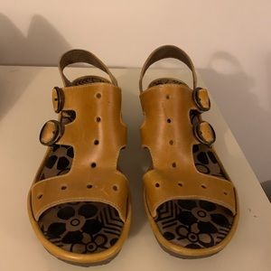 Fly London mustard sandals